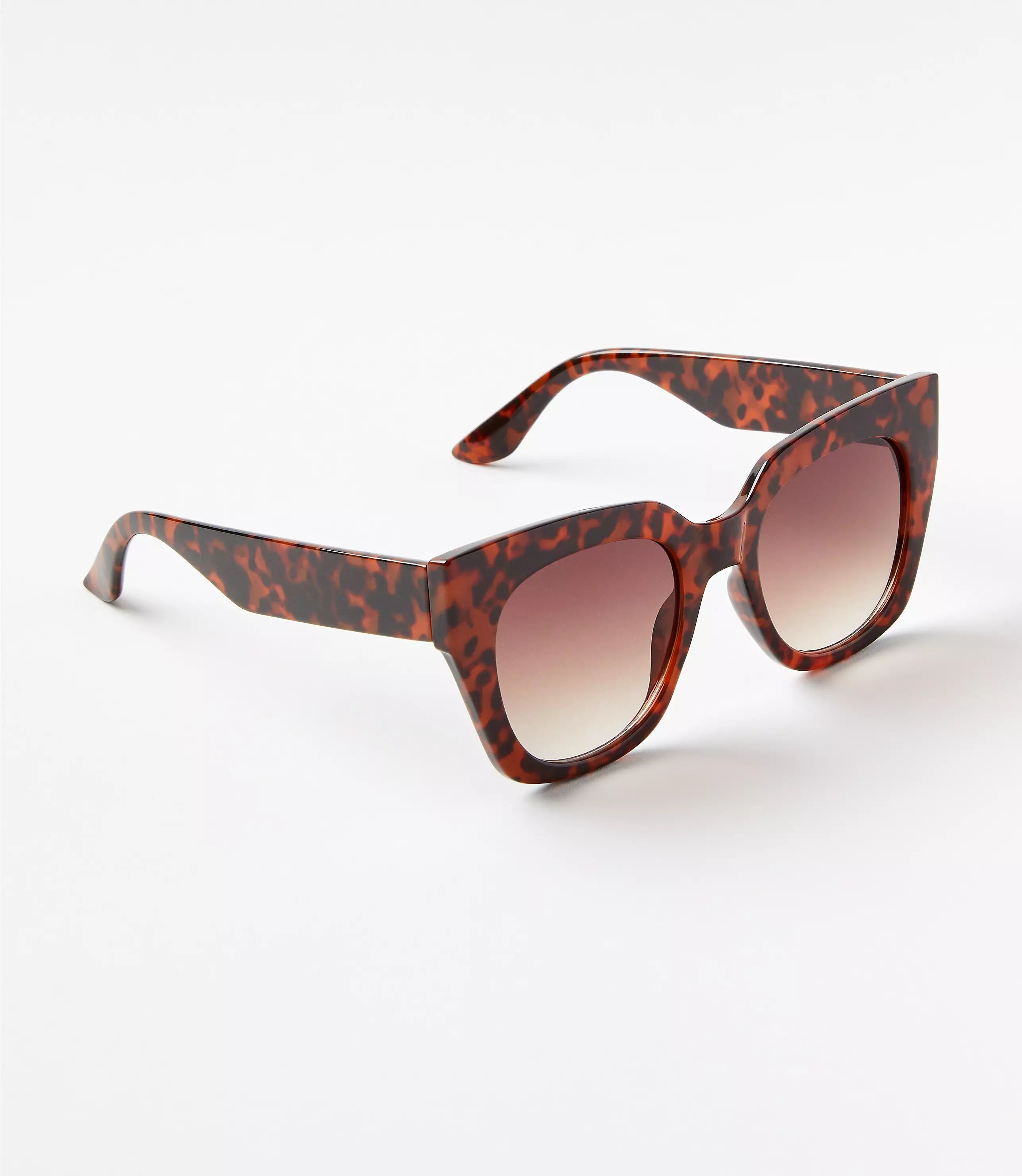 Tortoiseshell Print Large Sunglasses | LOFT