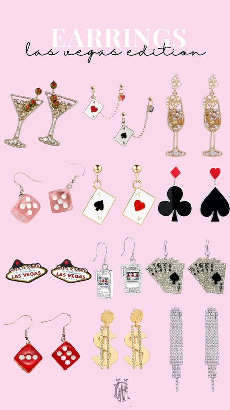Las Vegas trip 2023!
Las Vegas inspired earrings 
Spade earrings 
Playing cards earrings

#LTKunder100 #LTKtravel #LTKunder50