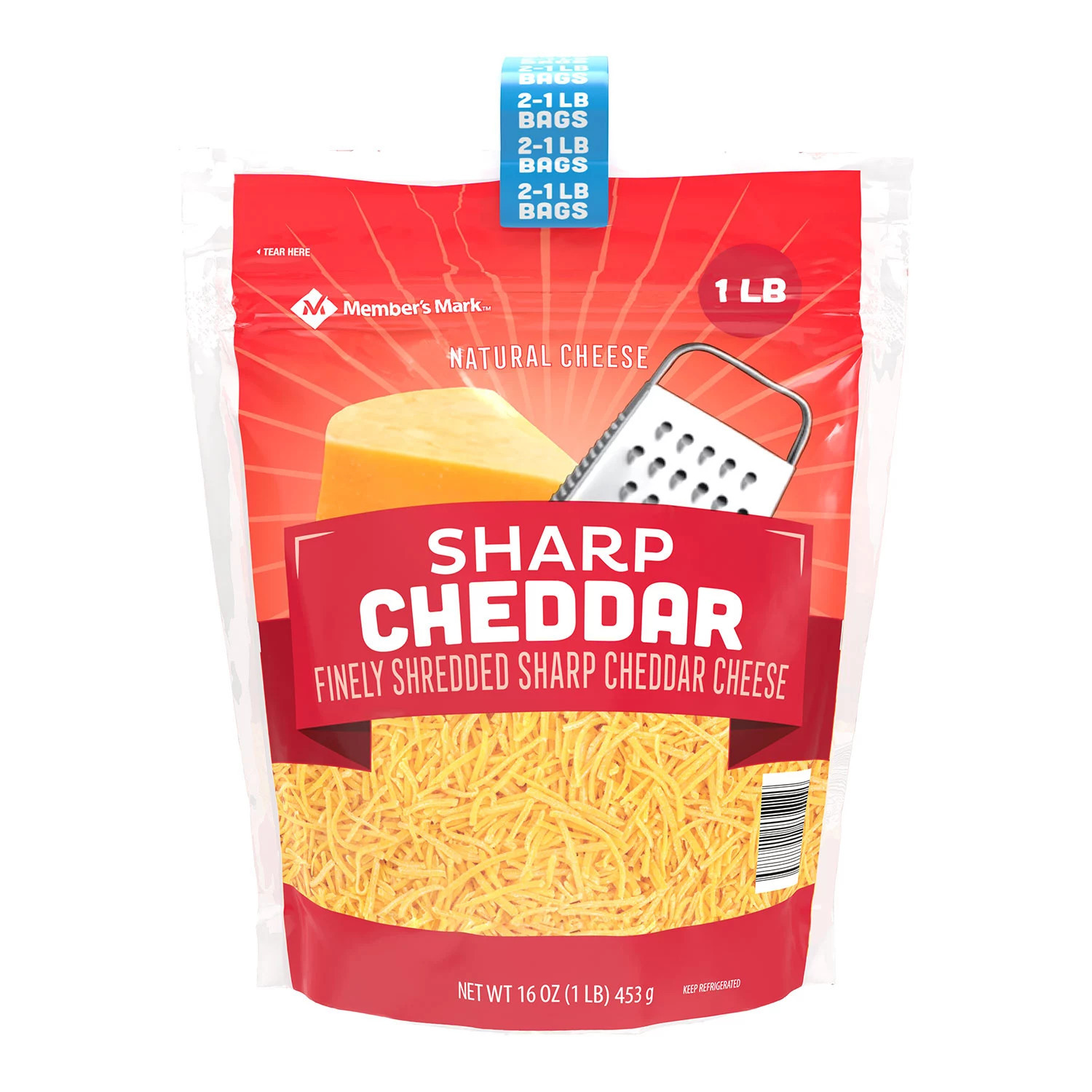 Member's Mark Sharp Cheddar Finely Shredded Cheese (2 pk.) | Sam's Club