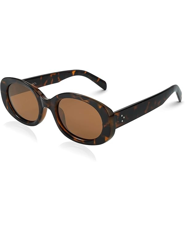 Zeelool Retro Oval Sunglasses for Women Polarized UV400 Protection 90s Sunglasses Vintage Shades | Amazon (US)