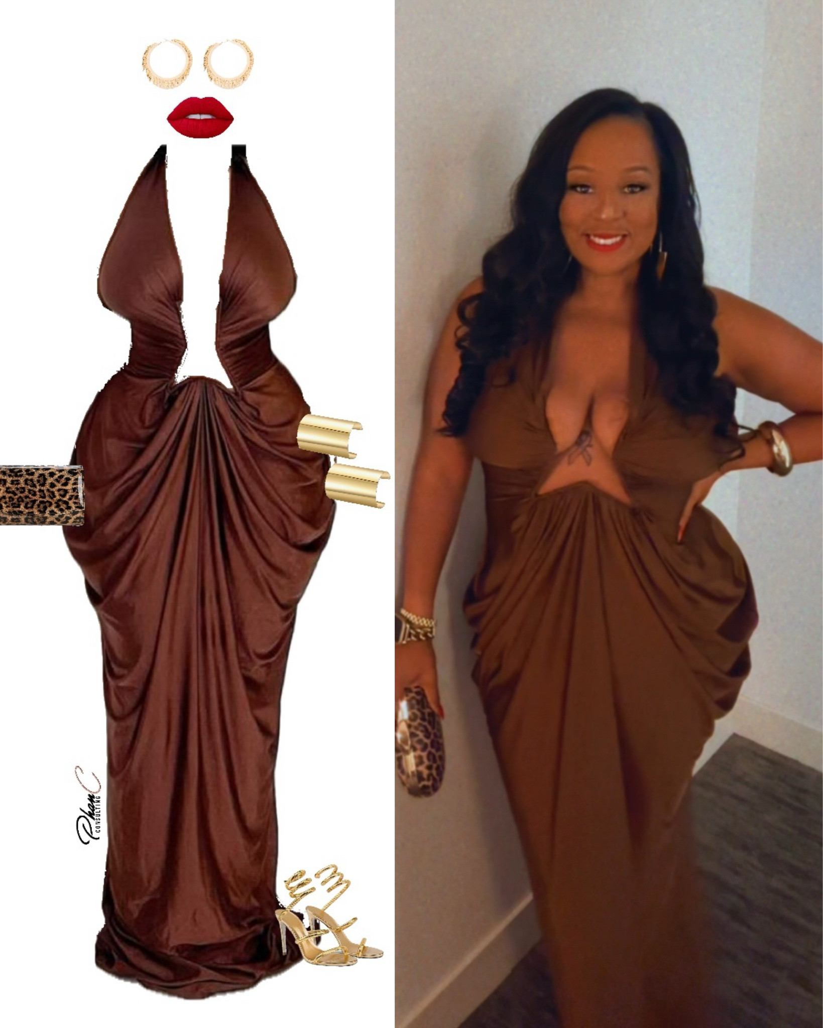 Grown & Sexy Vibes!
This is actually my first time rocking a brown dress—and I’m loving it. I’m wearing a 0X (about a size 12), though I probably could’ve sized down. Still, I had to have it. The best part? It looks luxe without the hefty price tag. When it comes to styling, less is more: no necklace, minimal jewelry—just a touch of bronzer and some boob tape to pull it all together.


#LTKMidsize #LTKPlusSize