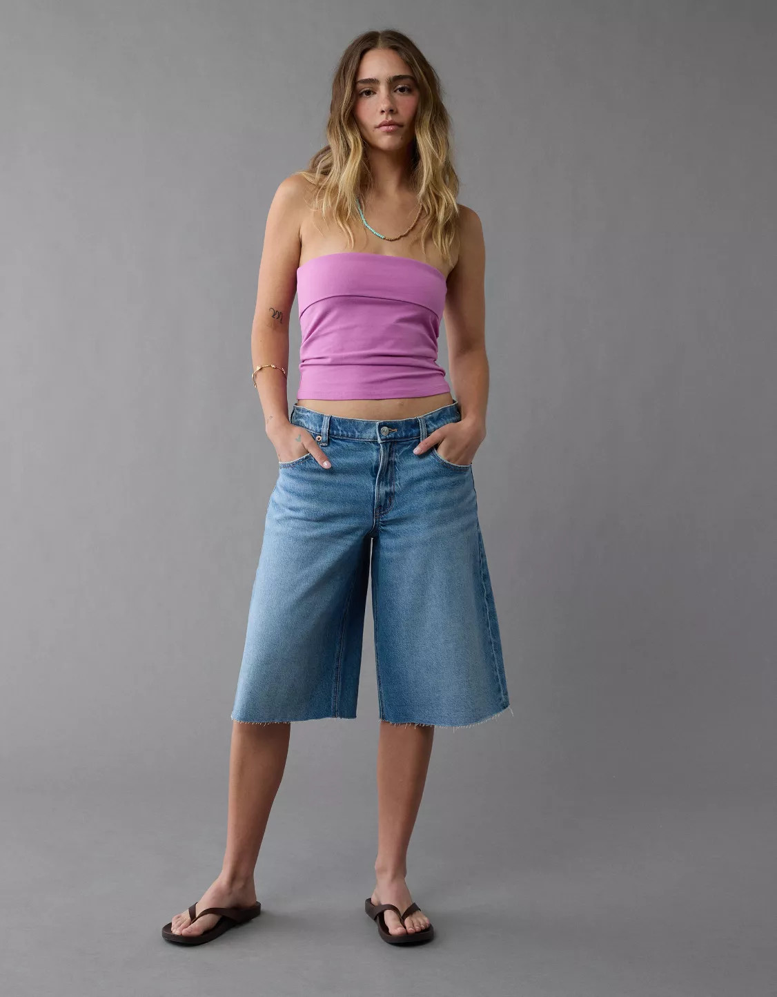 AE It Knit Foldover Tube Top | American Eagle Outfitters (US & CA)