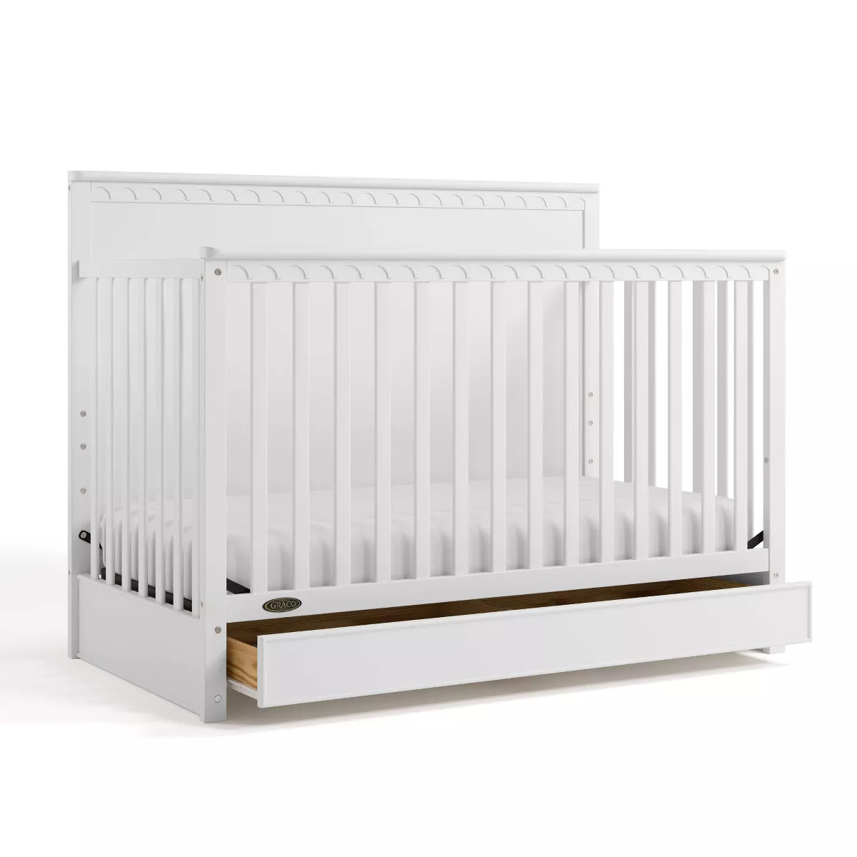 Graco Sasha 5-in-1 Convertible Crib with Drawer - White | Target