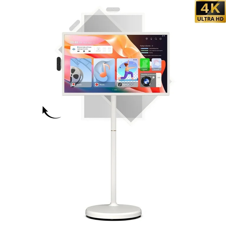 ApoloSign 32 inch 4K UHD Smart Portable TV 2nd Gen, Touchscreen Monitor on Wheels, Android 15 wit... | Walmart (US)