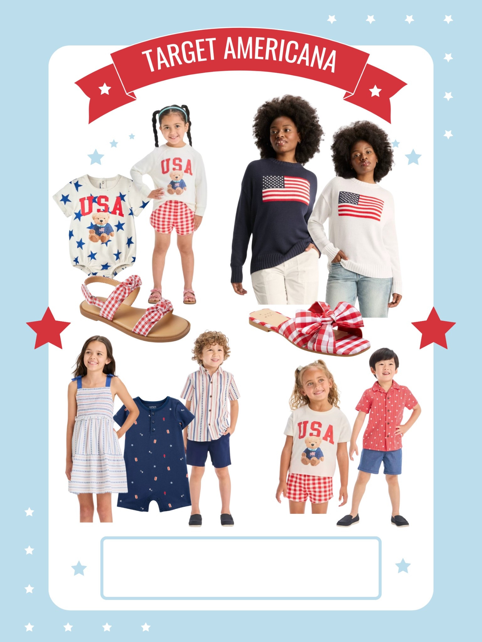 Target Americana
Teddy bear USA shirts 
USA pullover 

#LTKBaby #LTKKids #LTKSeasonal