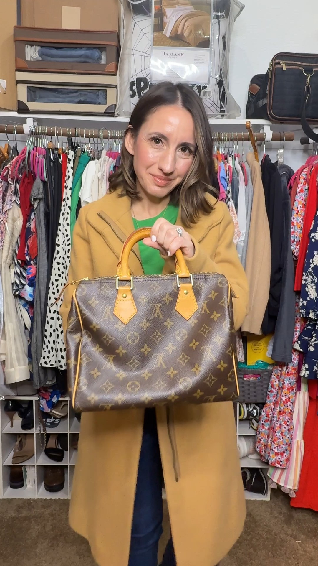 Coat,  J. Crew sweater, blue jeans, brown handbag, and boots. 
Petite style. 
Coat is petite friendly. 
Jeans have to be altered. 


#LTKFindsUnder50 #LTKPetite #LTKOver40
