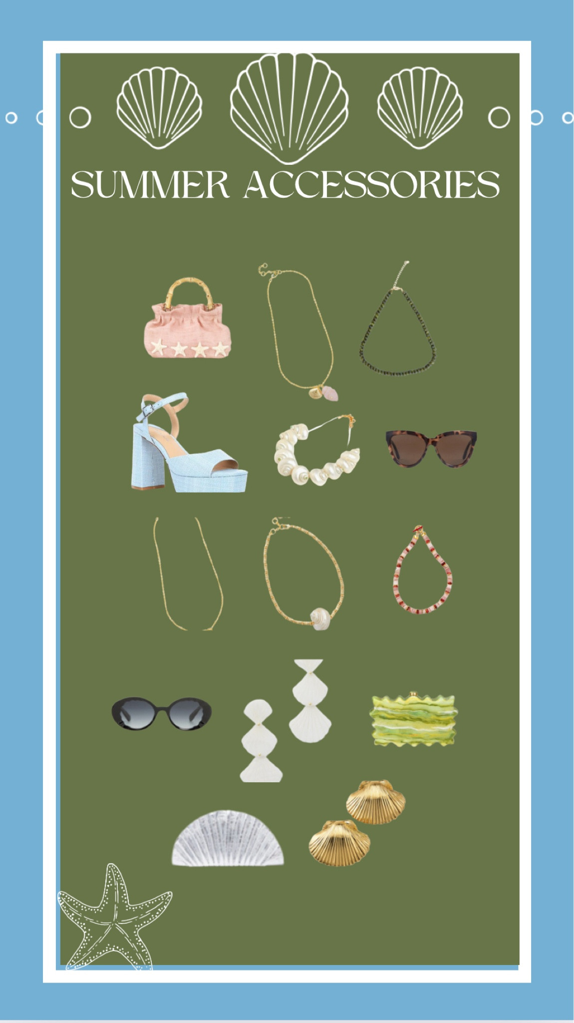 Summer accessories 🐚 #jewelry #bags #shoes 

#LTKSeasonal #LTKbeauty #LTKstyletip