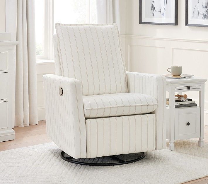 Paxton Small Spaces Manual & Power Swivel Recliner | Pottery Barn Kids