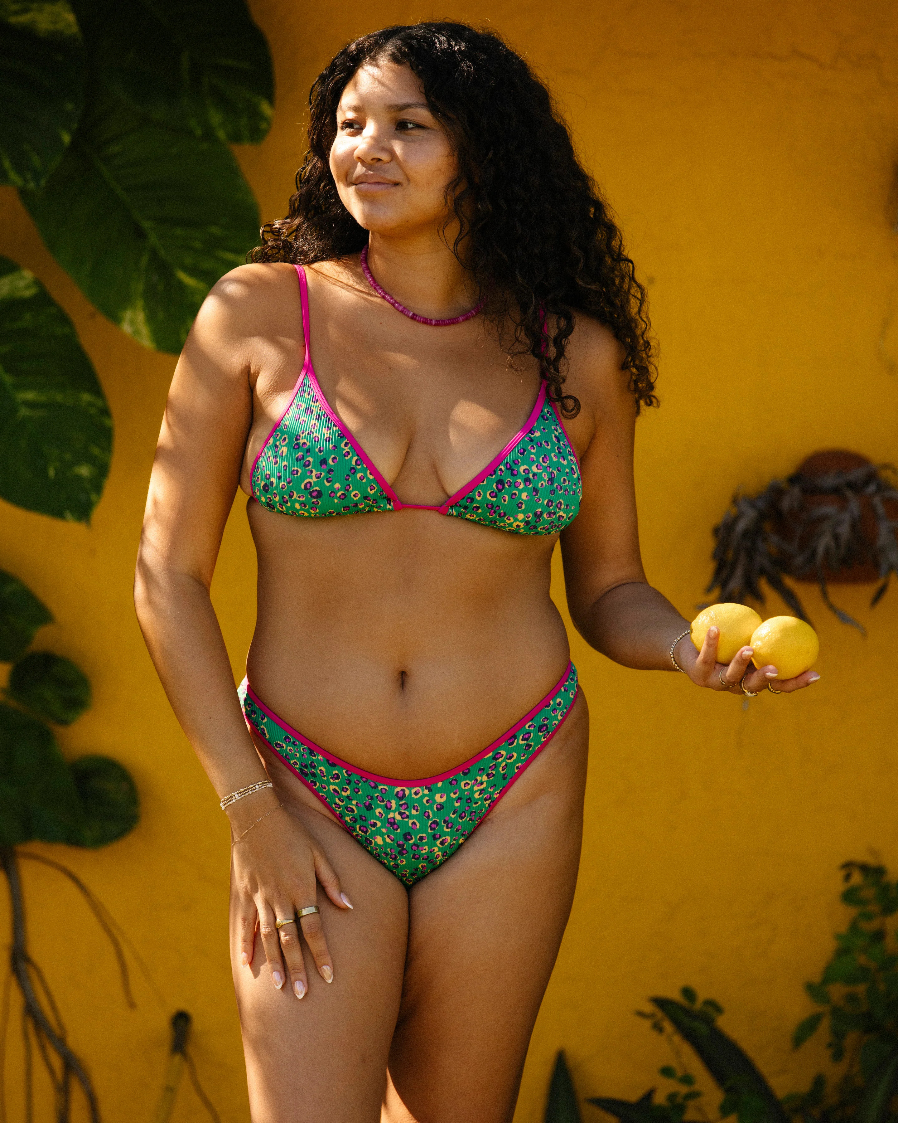 Eloise Ribbed Triangle Set | Honey Swim