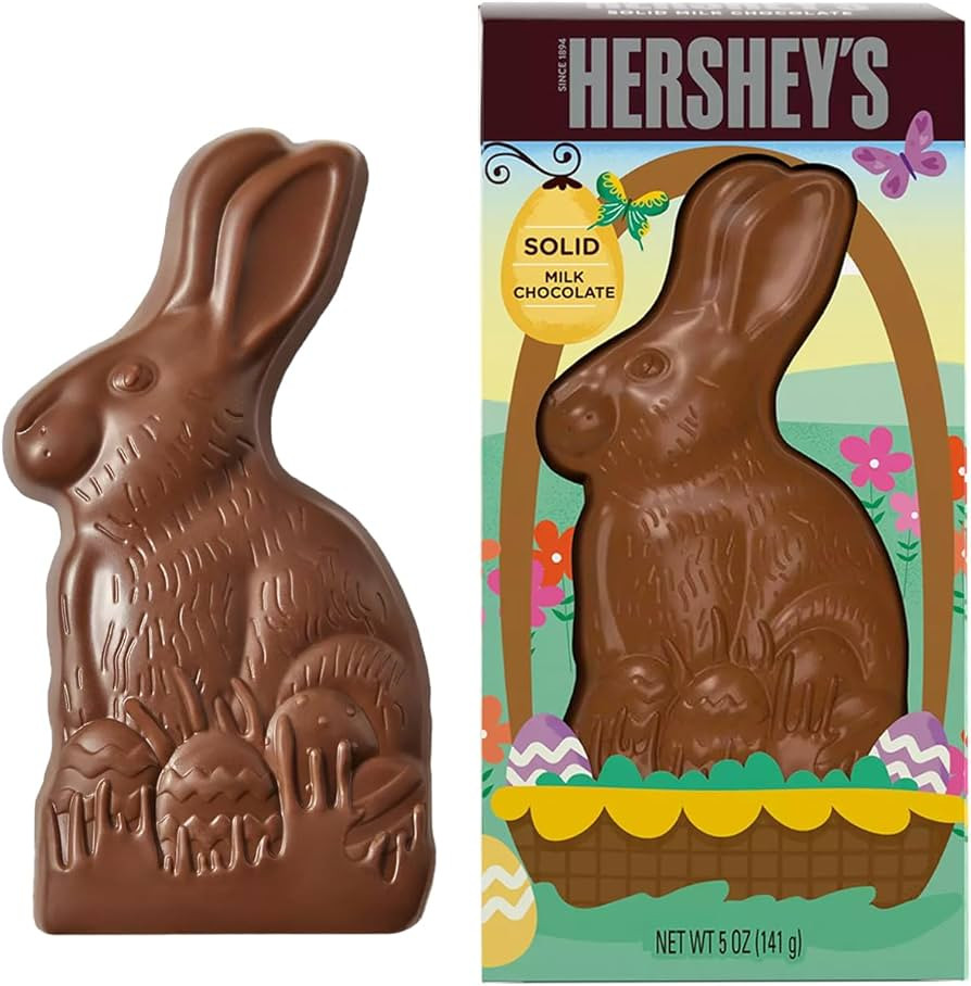 BUNNY Milk Chocolate, HERSHEY’S Giant Bunny Solid Milk Chocolate Candy Gift Box for Easter Gift... | Amazon (US)