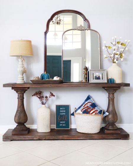 Console table fall decor. 

#LTKhome #LTKSeasonal #LTKstyletip