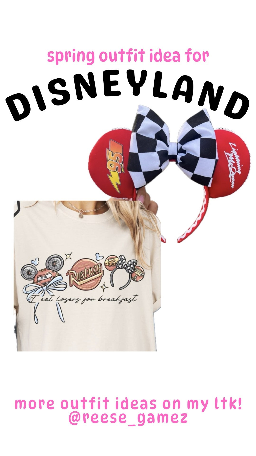 disney outfit, disneyland outfit, disney outfits, disneyland outfits, lightning mcqueen outfit, cars outfit, mickey ears, minnie ears

#LTKootd #LTKTravel #LTKSeasonal