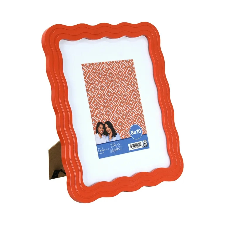 Mainstays by Becky G. & Alejandra 5" x 7" or 8" x 10" Wavy Photo Frame, Mandarin Orange | Walmart (US)