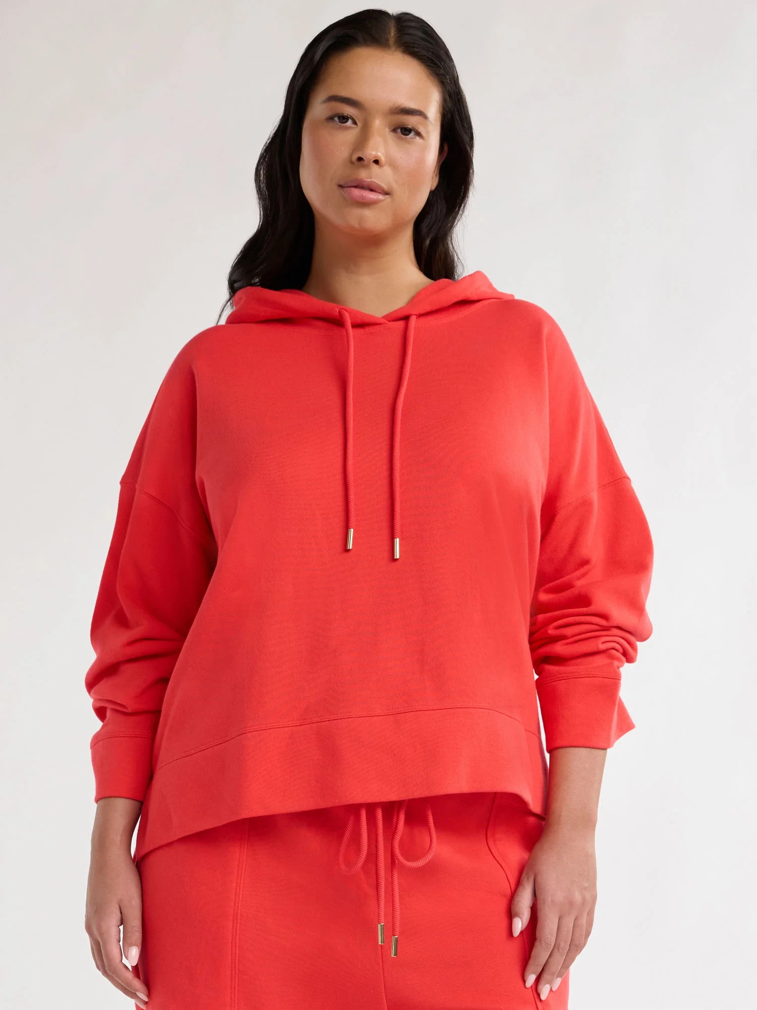 Free Assembly Women's and Women's Plus French Terry Cloth Hoodie with Long Sleeves, Sizes XS-4X | Walmart (US)