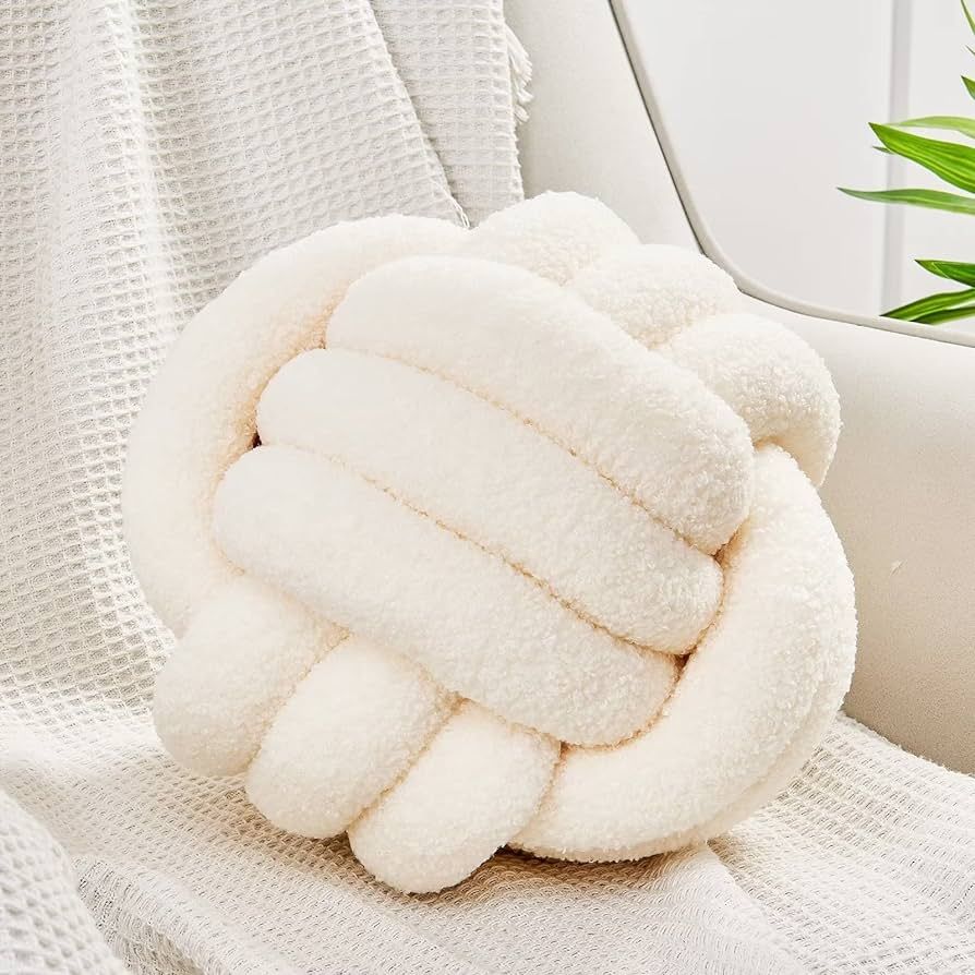 Uvvyui Knot Pillow Ball, Soft Home Decorative Pillows, Round Throw Pillow, Handmade Knotted Plush... | Amazon (US)