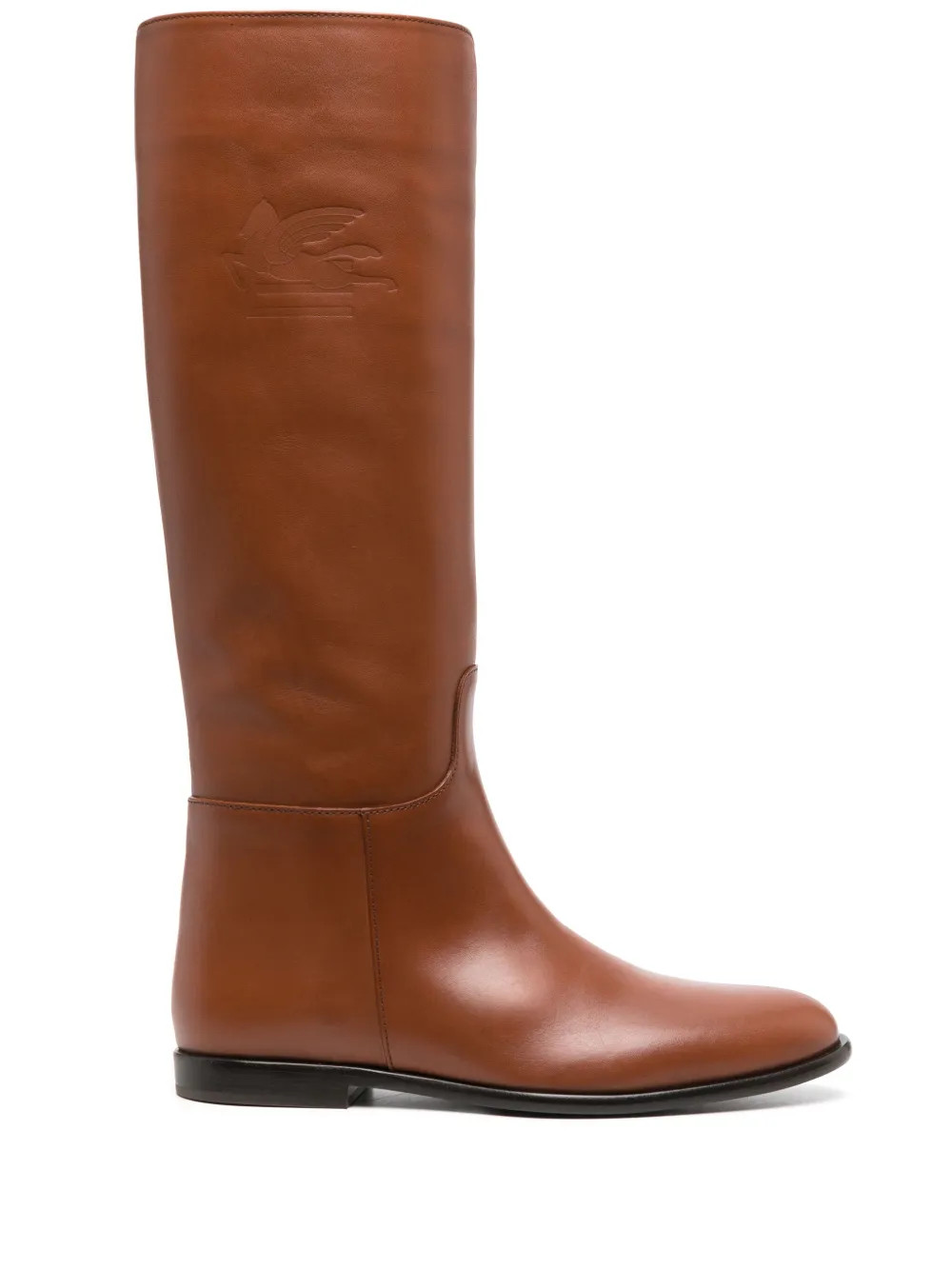 debossed-logo leather boots | Farfetch Global