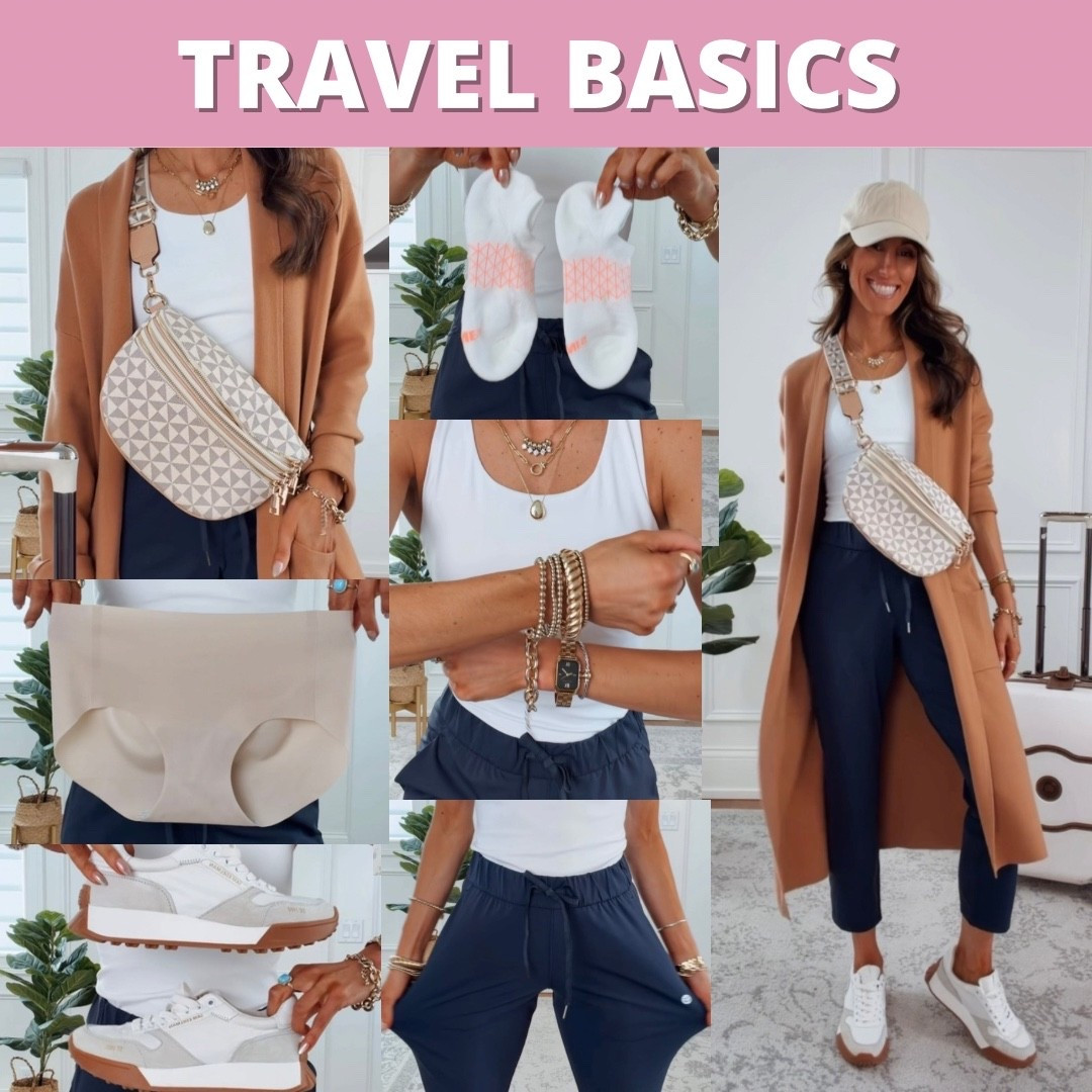 Travel Outfit Basics - wearing a xsmall tank and joggers with a small cardigan 

#LTKgrwm #LTKootd #LTKTravel