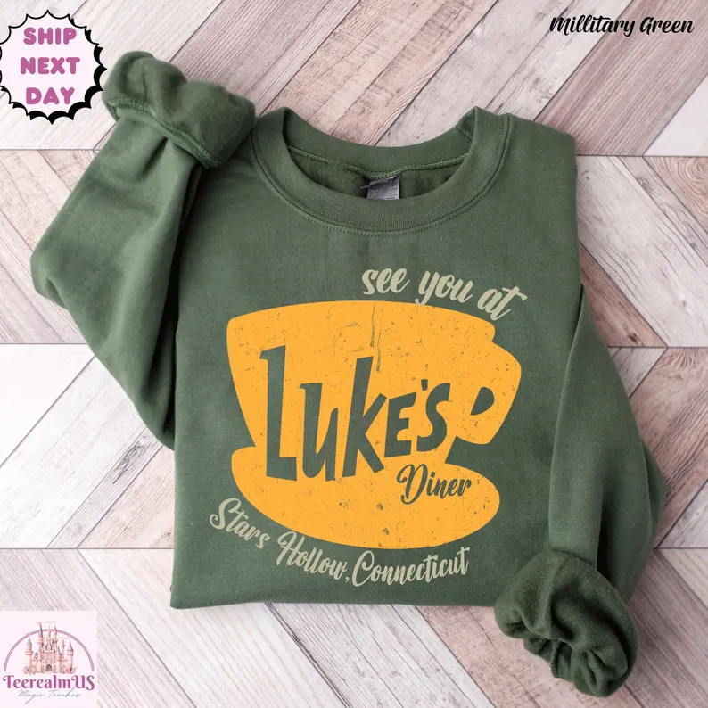 Luke's Diner Sweatshirt, Stars Hollow Luke's Diner Sweatshirt, Stars Hollow Sweatshirt, Stars Hol... | Etsy (Global)