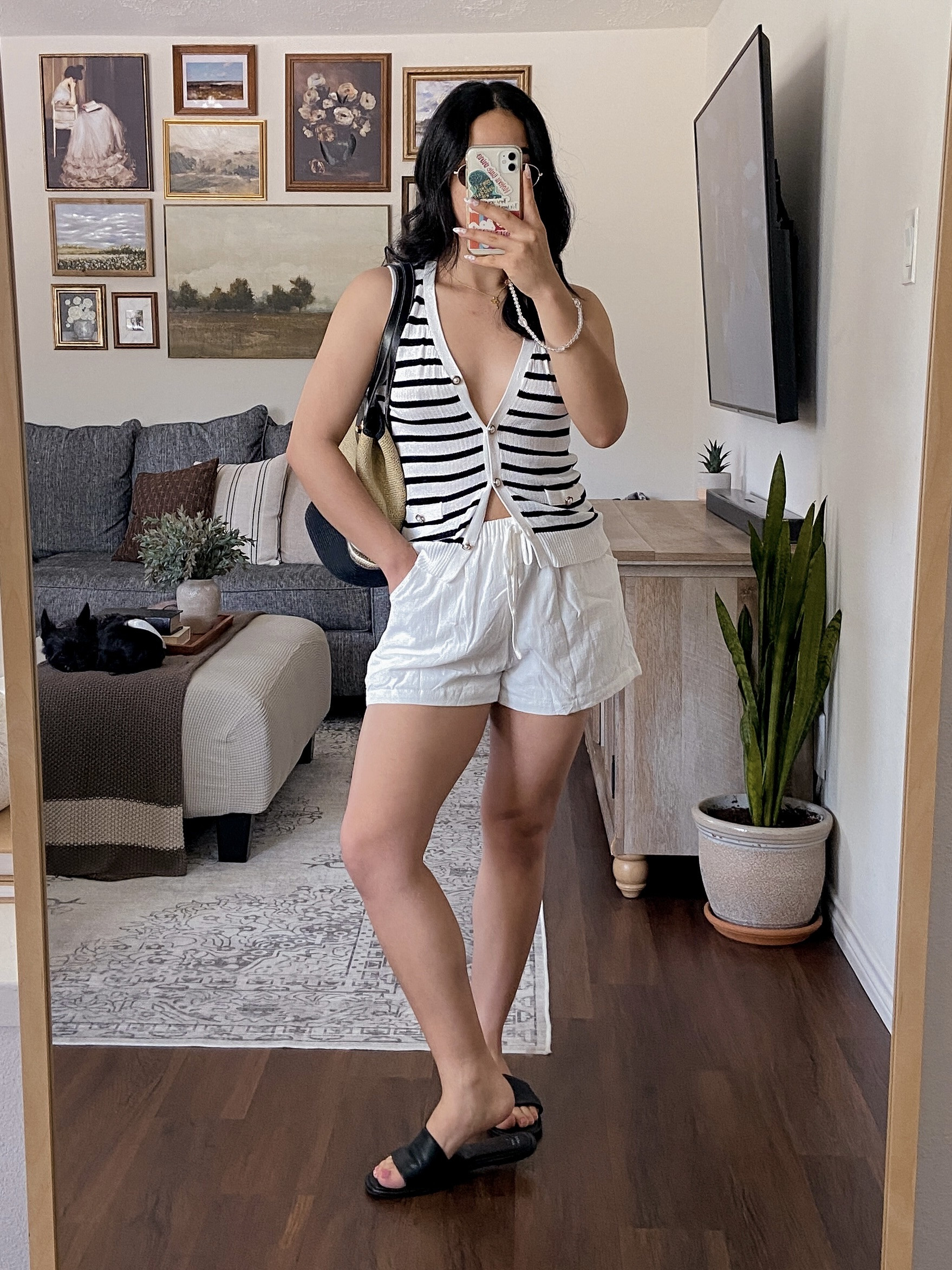 casual summer outfit of the day ☀️ wearing these shorts in a size large for an oversized fit. these shorts are double lined, have pockets, a stretchy elastic waistband, and drawstring detail. they are a summer staple piece and can be styled so many different ways! here is one way i styled the shorts, more outfits to come because i’m sure i’ll get lots of wear out of them.   

#LTKSummerEdit #LTKStyleTip #LTKSaleAlert