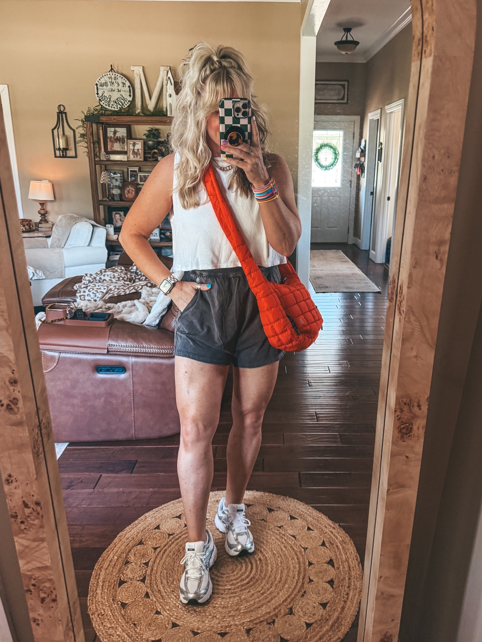 My ootd - moving my baby girl out of her dorm today 
Tank - S
Shorts - S but like & can wear M too
Nike - true to size 
 


#LTKActive #LTKOver40 #LTKootd