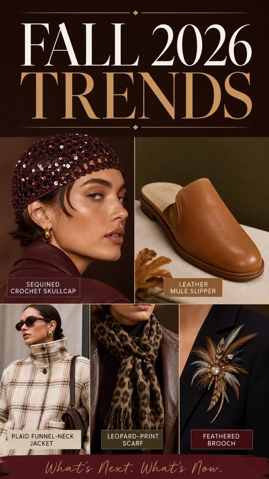 Fall 2026 fashion trends 🍂 skullcaps, mule shoes, funnel-neck jackets, animal print accessories, and dramatic brooches — everything you need to know before you shop this season.

#LTKgrwm #LTKootd #LTKSeasonal