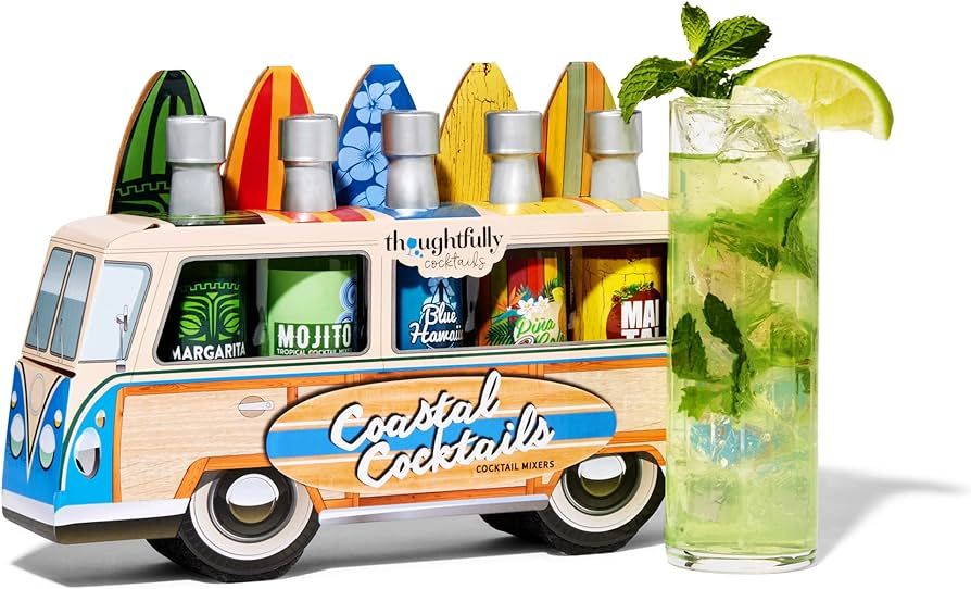 Thoughtfully Cocktails, Woody Bus Cocktail Mixer Gift Set, Vegan and Vegetarian, Flavors Margarit... | Amazon (US)