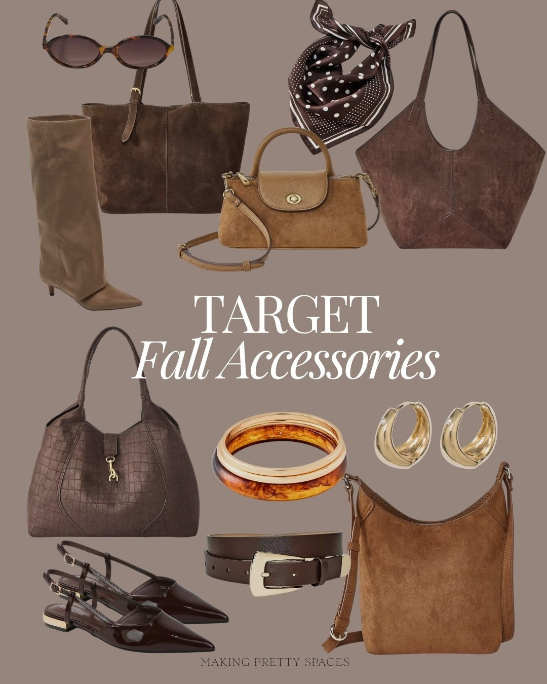 I rounded up some cute fall accessories from Target!

Target, fall, suede, purse, earrings, bracelet, shoes, heels, boots, sunglasses, scarf 

 #LTKgrwm #LTKSeasonal #LTKSaleAlert