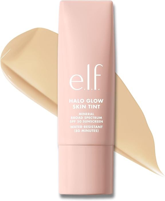 e.l.f. Halo Glow Skin Tint SPF 50, Tinted Moisturizer For Light, Buildable Coverage, Creates A Na... | Amazon (US)