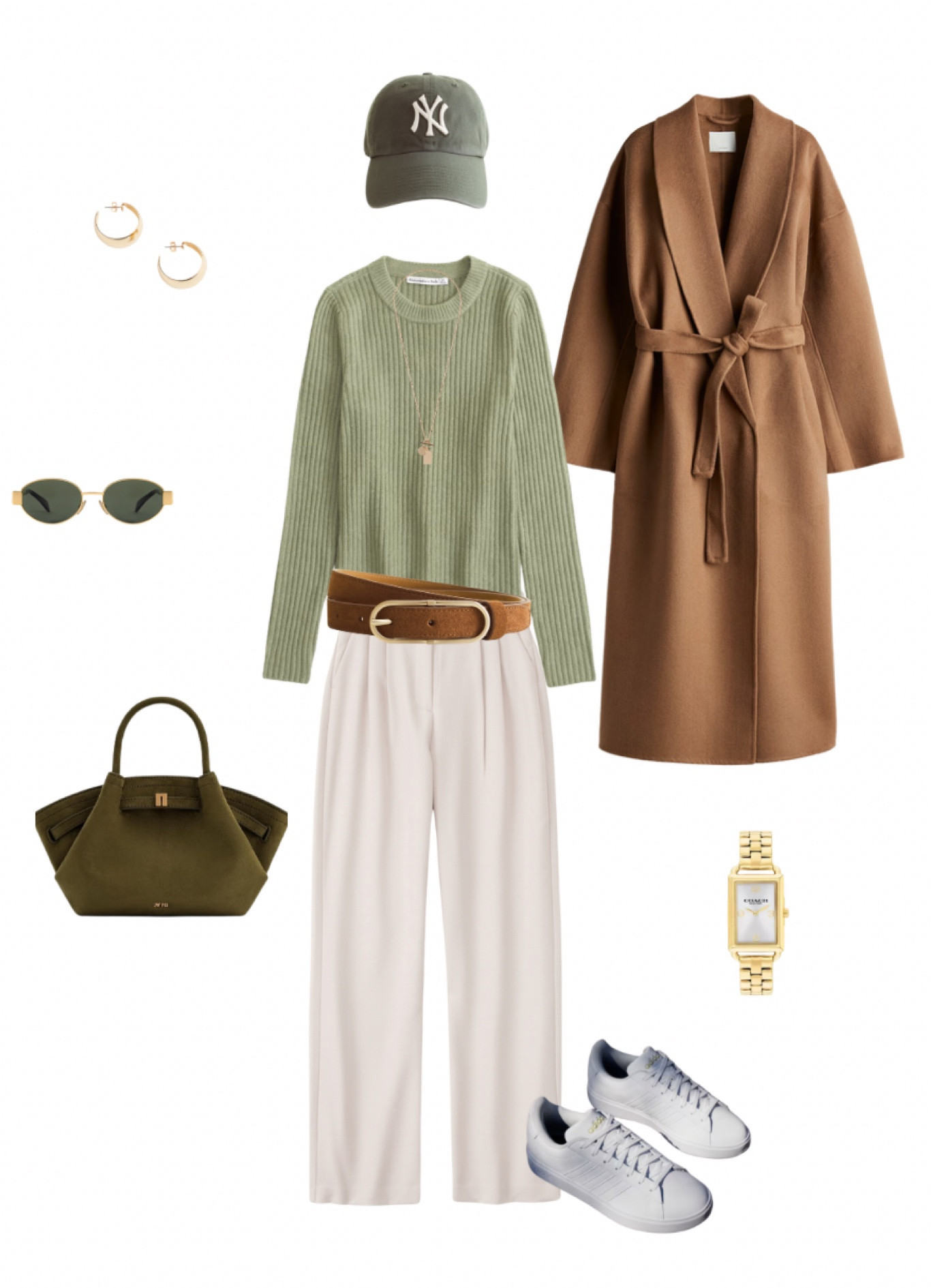 A touch of color 💚 Fall outfit Inspo, outfit inspiration, ootd, sweater outfit, trouser outfit, trench coat outfit, sneaker outfit, Abercrombie

#LTKItBag #LTKSeasonal #LTKStyleTip