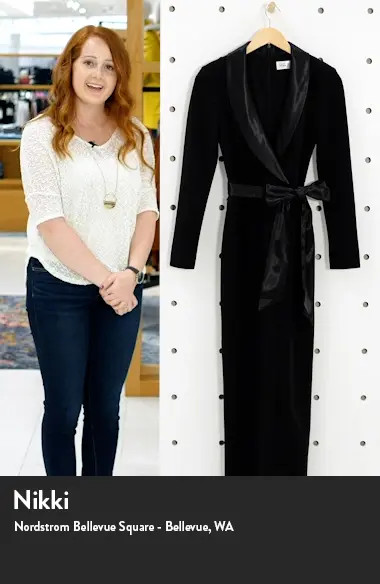 Long Sleeve Tuxedo Gown | Nordstrom
