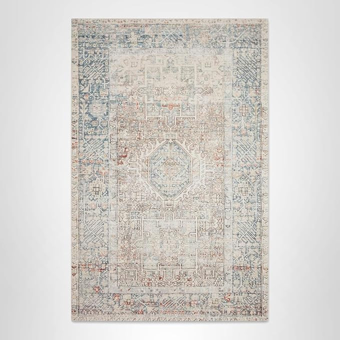Loloi Chris Loves Julia Jules Collection JUL-07 Natural/Ocean 7'-6'' x 9'-6'', .13" Pile Height, ... | Amazon (US)