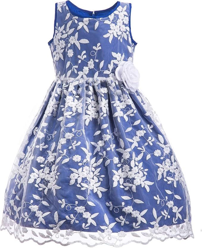Emma Riley Girls Floral Party Dress Sleeveless | Amazon (US)