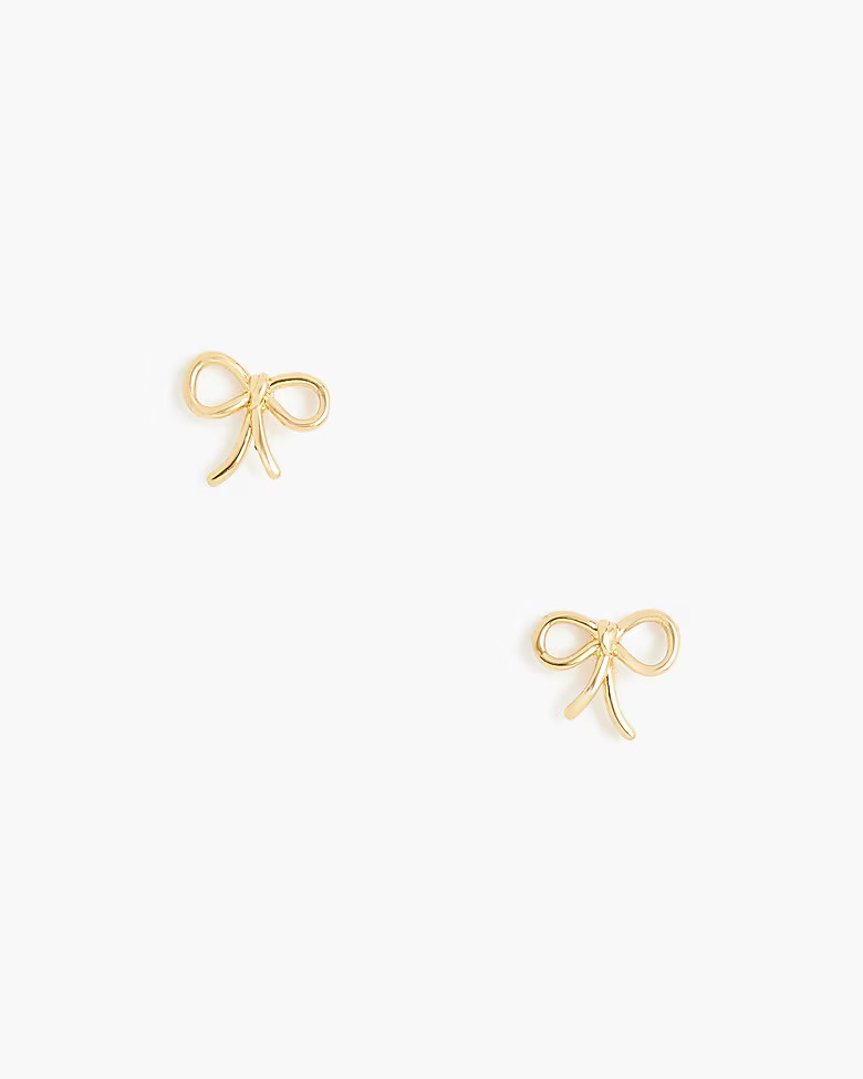 Metal bow stud earrings | J.Crew Factory