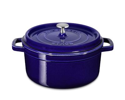 Staub Cast-Iron Round Cocotte, 4-Qt., Sapphire Blue | Williams-Sonoma