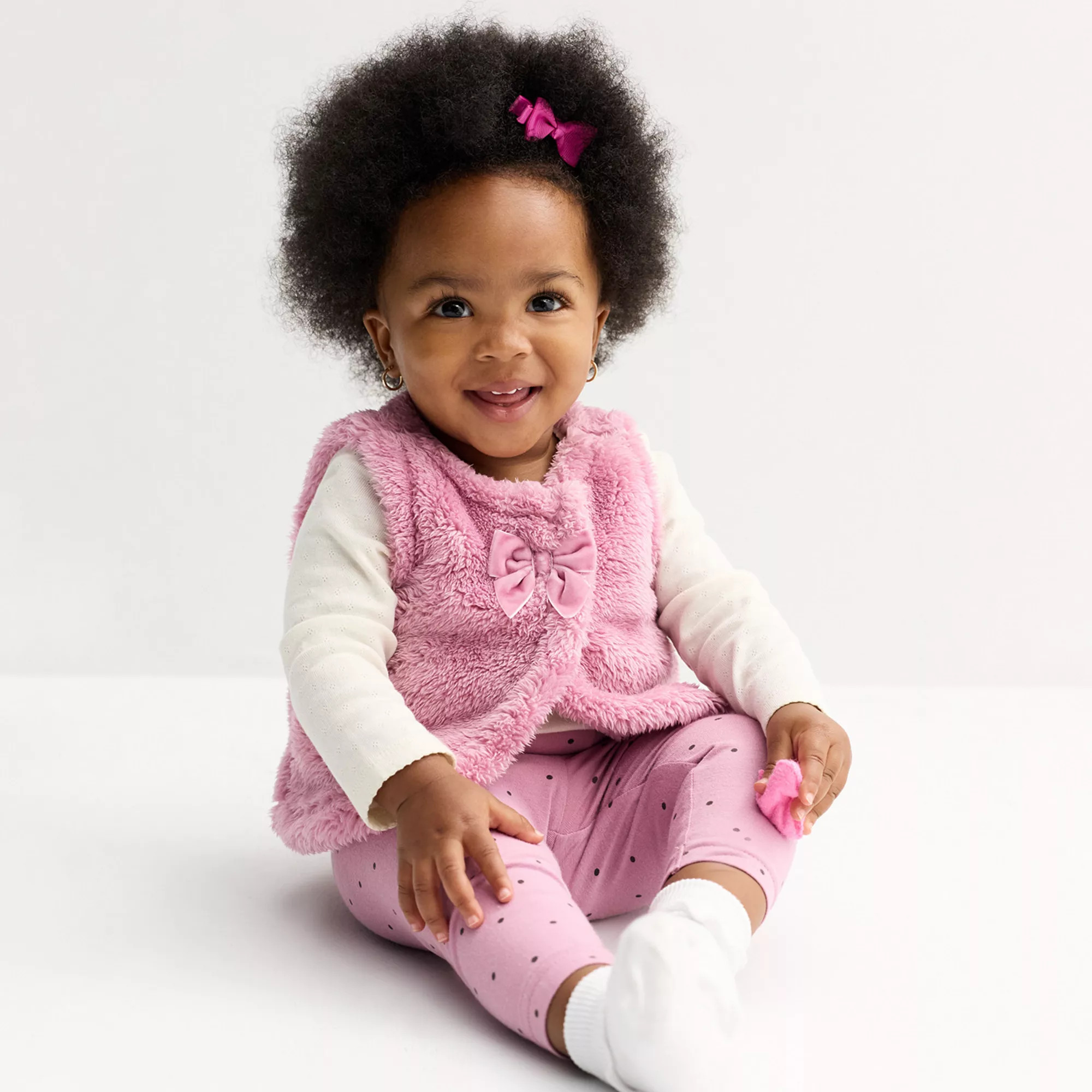 Baby Girl Carter's 3-pc. Bodysuit, Vest & Legging Set | Kohl's