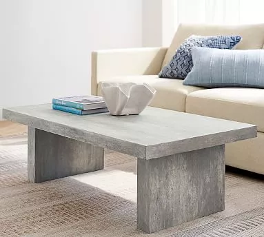 Pottery barn cement deals table