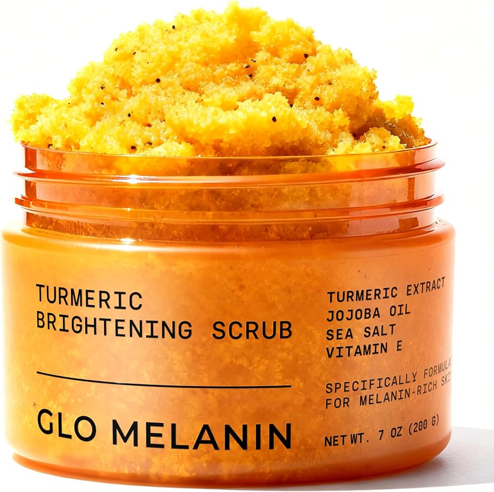 GLO Melanin Turmeric Scrub for Dark Spots, Brightening Inner Thighs Bikini Area Underarms, Natura... | Amazon (US)