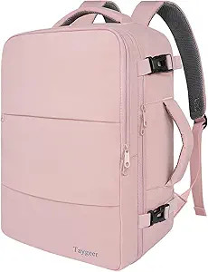 Taygeer Travel Backpack for Women, Carry On Backpack with Water Bottle Pocket & Shoe Pouch, TSA 1... | Amazon (US)
