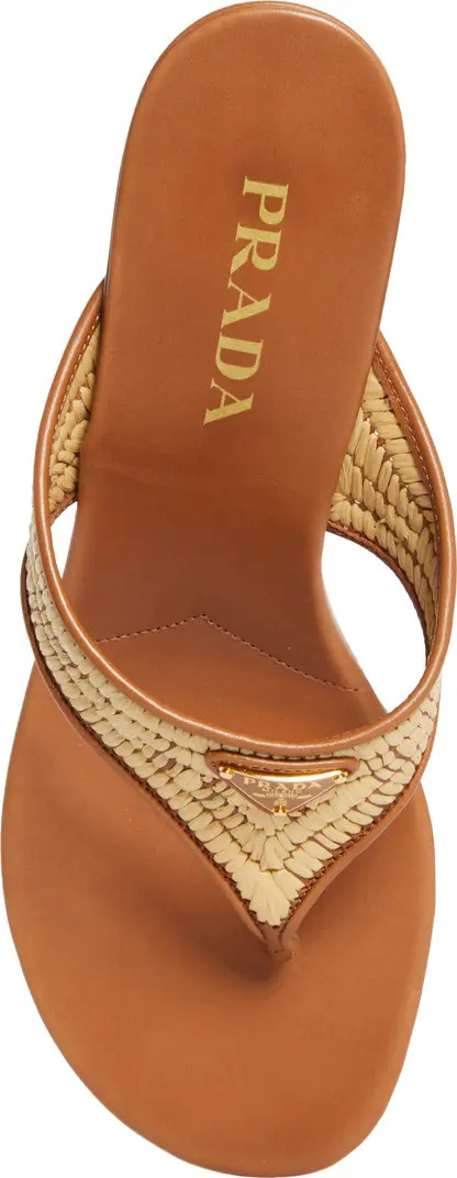 Prada Raffia Wedge Sandal (Women) | Nordstrom | Nordstrom