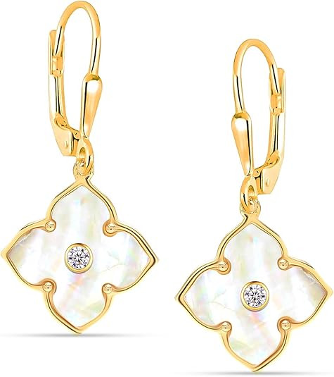 LeCalla 925 Sterling Silver Leverback Drop Earrings | Lightweight Celtic-Knot Filigree Heart Tear... | Amazon (US)