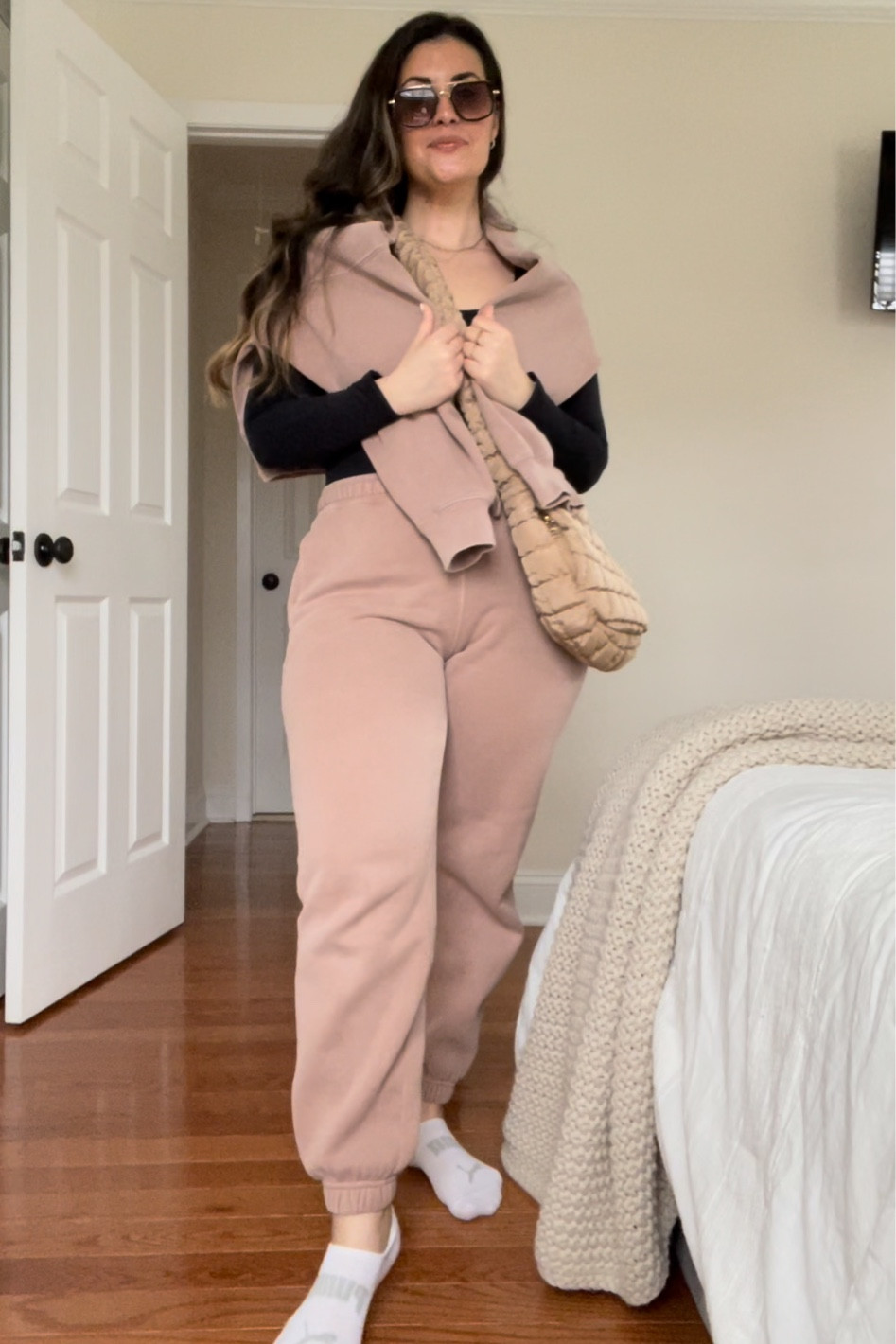 Errands fit! These sunglasses are amazing! And this bag holds all I need so I don’t have to bring my diaper bag in the store! It’s not free people, I found it in Marshall’s! 

#LTKbaby #LTKstyletip #LTKfamily