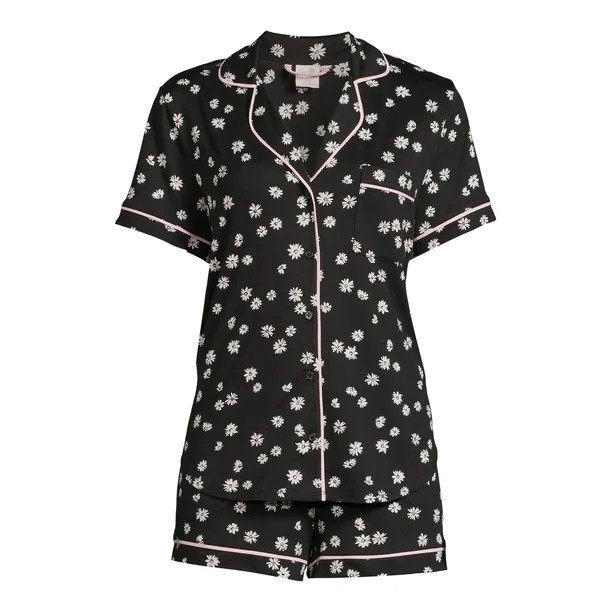 Secret Treasures Women's and Women's Plus Size Top and Shorts Pajama Set, 2-Piece - Walmart.com | Walmart (US)