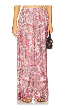 L'AGENCE Lillian Wide Leg Pant in Mauve French Paisley from Revolve.com | Revolve Clothing (Global)