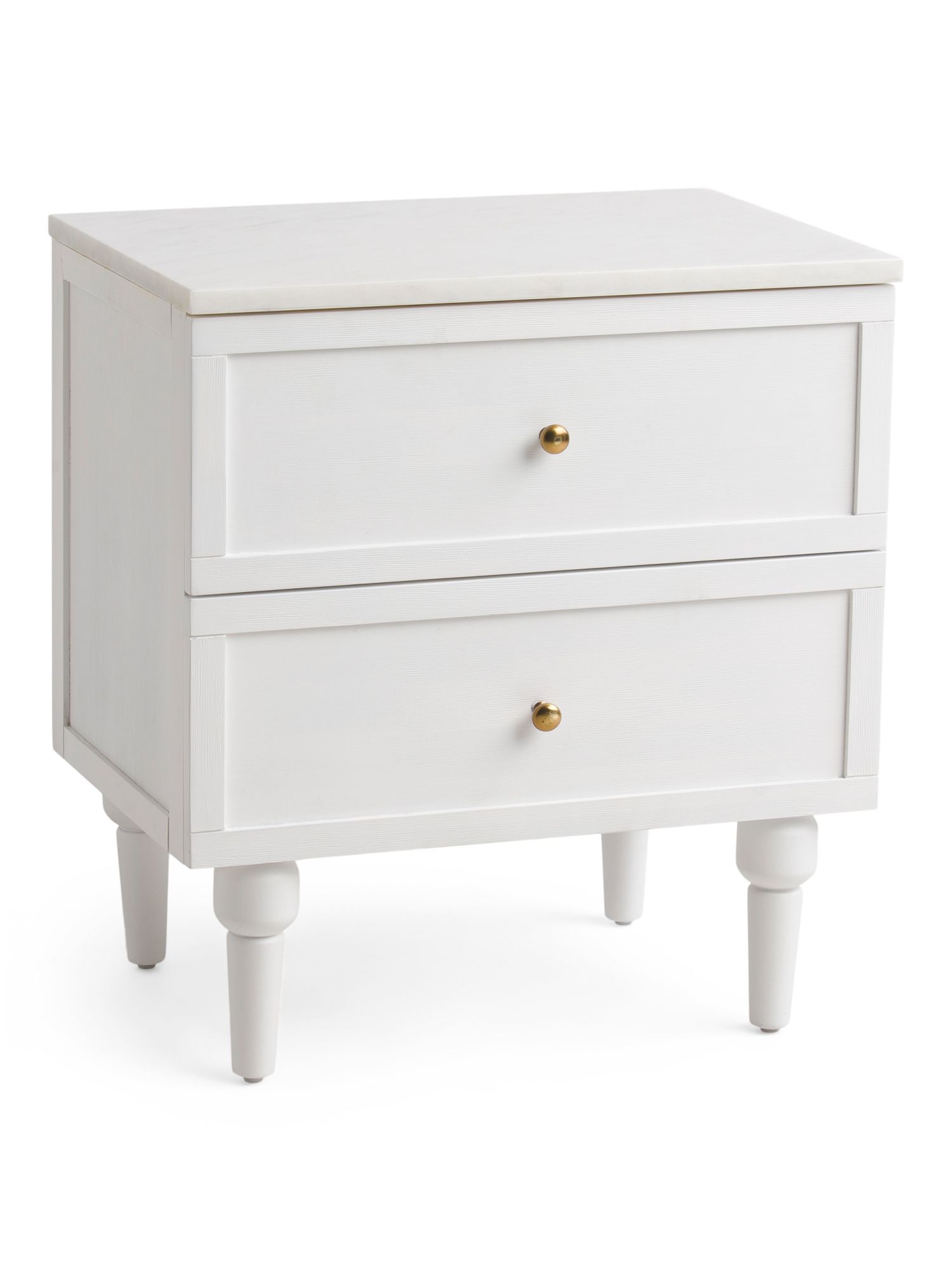 23in Marble Top  Wood Nightstand | TJ Maxx