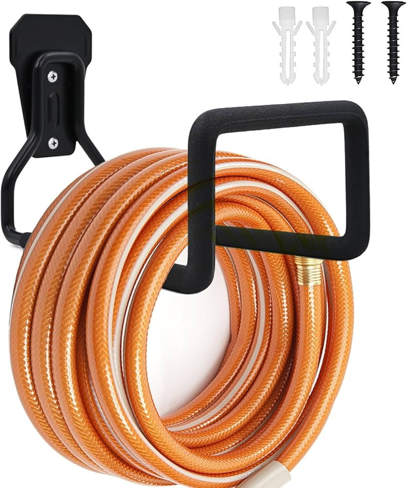 Garden Hose Holder - Heavy Duty Hose Hanger, Wall Mounted Water Hose Holder for Outdoor/Indoor Us... | Amazon (US)