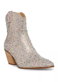 Betsey Johnson Diva Rhinestone Western Boots | Belk