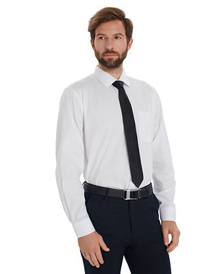 Men's Pinpoint Solid Dress Shirt, Macy's Exclusive | Macy's