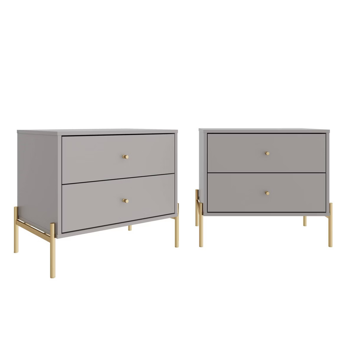 Set of 2 Jasper Drawer Nightstands - Manhattan Comfort | Target