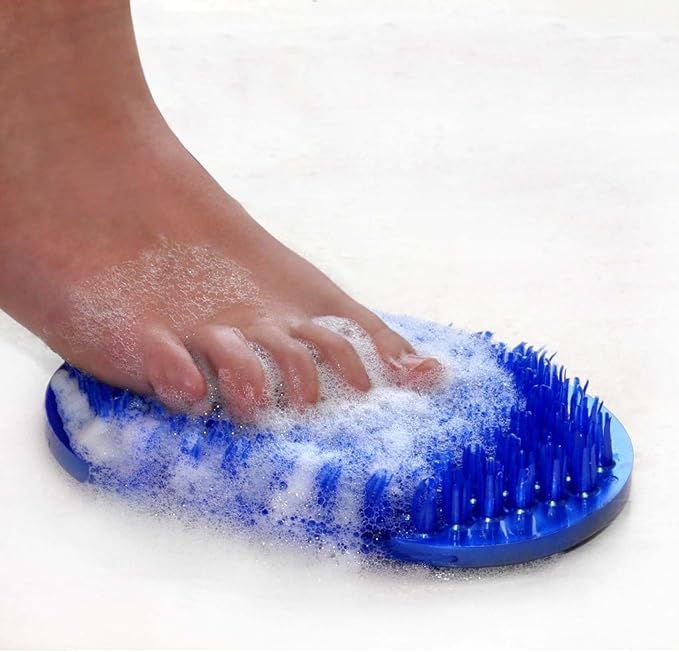 Soapy Toes Travel-Sized Foot Scrubber & Massager (Pearl Blue) - Foot Brush Cleans and Invigorates... | Amazon (US)