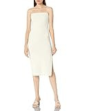 4SI3NNA Women's Soren Square Neck Sleeveless Bodycon Midi Dress, White, S | Amazon (US)